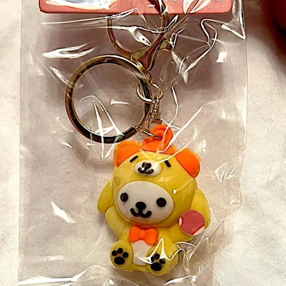 🤯5/$25🤯 Sanrio Yellow Hello Kitty Bear Keychain Bag Charm